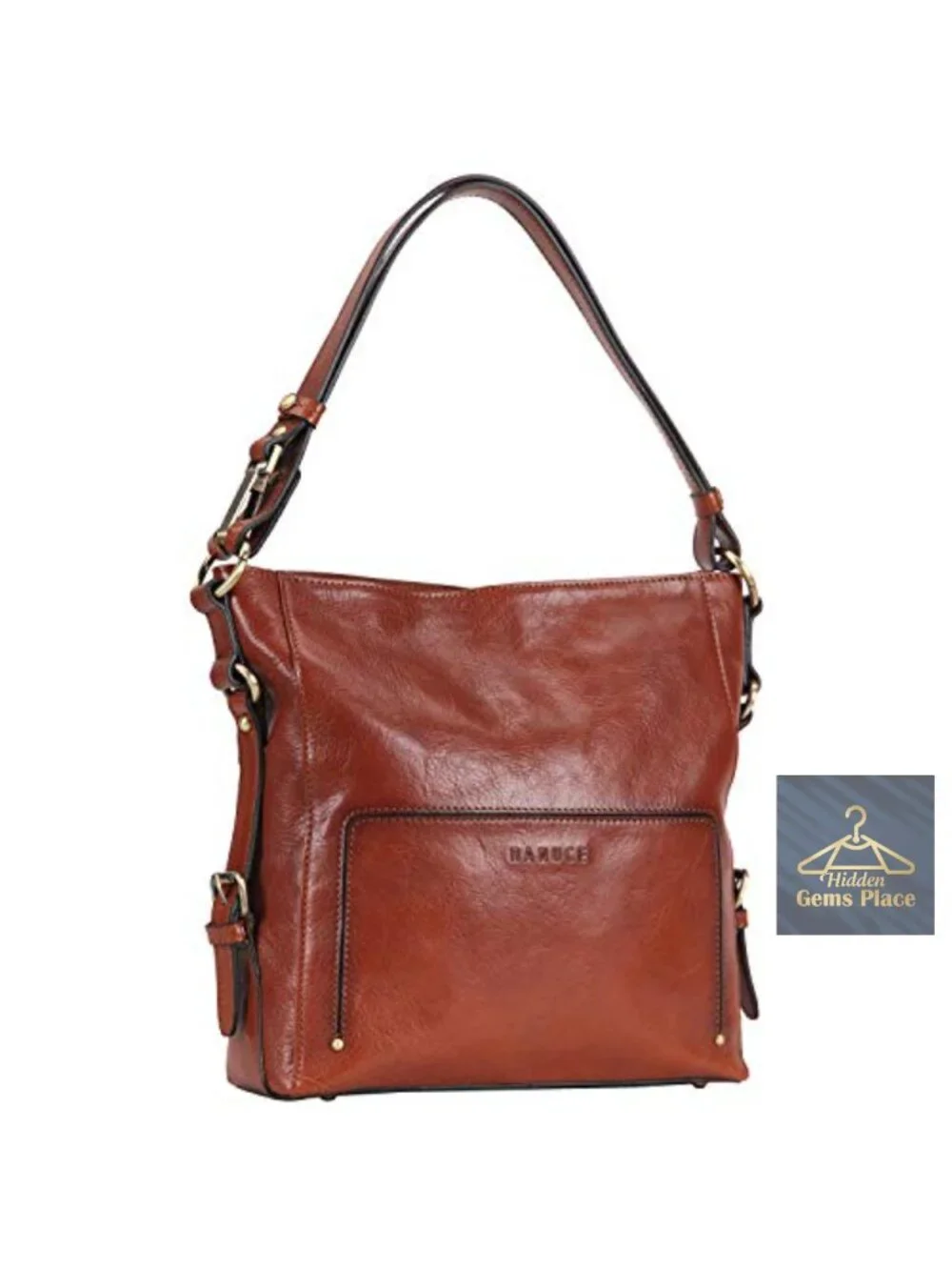 Full Grain Italian Leather Hobo Bag Fits iPad Convertible Crossbody Shoulder Bag